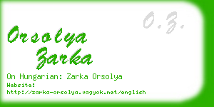 orsolya zarka business card